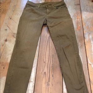 Michael Kors size 4 light olive green ankle denim